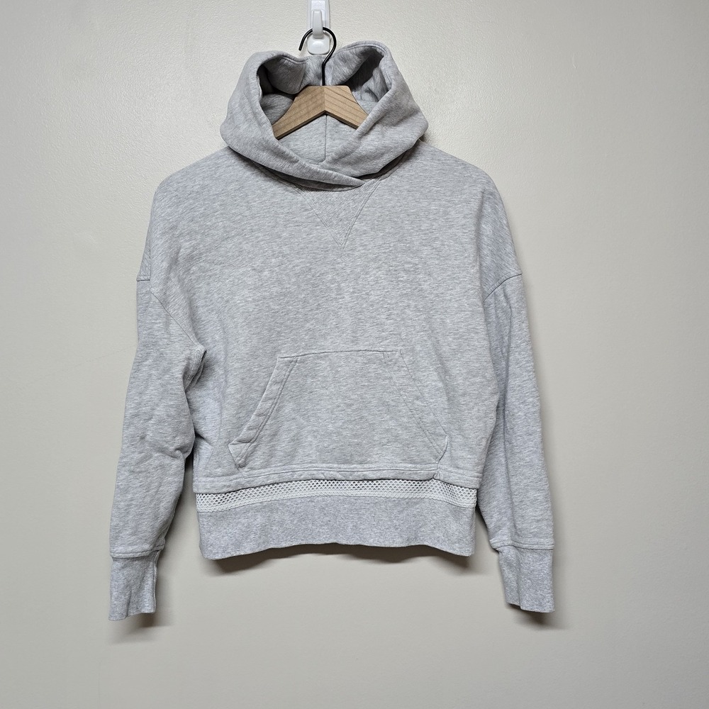 Lululemon Womens Warm Down Hoodie Heathered Vapor Sz 4‎ Gym Athleisure Workout